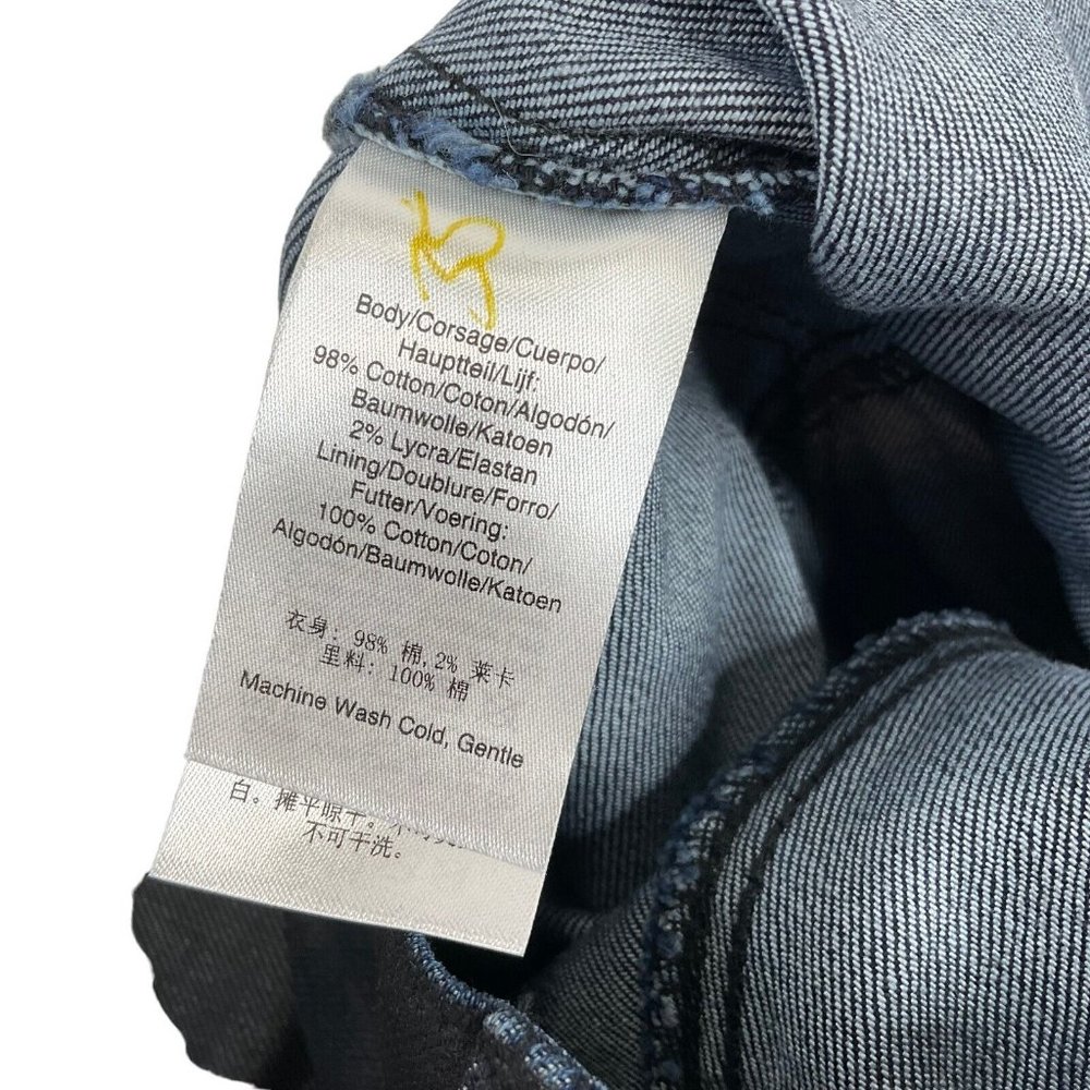 DKNY Jeans Women's Size 24 Black Skinny Mid Rise Coated Waxed Stretch $99 Nwot - Picture 8 of 14